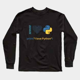 I love Python Long Sleeve T-Shirt